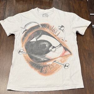 Ransom White Graphic Tee with Eye Design